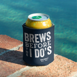 Brews vor I Do's Marinebierhochzeit personalisiert Dosenkühler