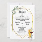 Brews & Wine bevor ich Grüne Brautparty mache Einladung (Vorderseite)