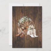 Brews & Wine bevor ich Western Brautparty mache Einladung (Rückseite)