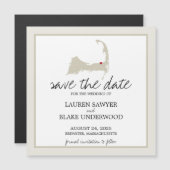 Brewster Cape Cod Wedding Save the Date Magneteinladung (Vorne/Hinten)