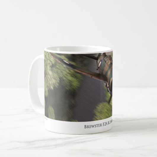 "Brewster F2A Buffalo"mug Kaffeetasse (Vorderseite Links)