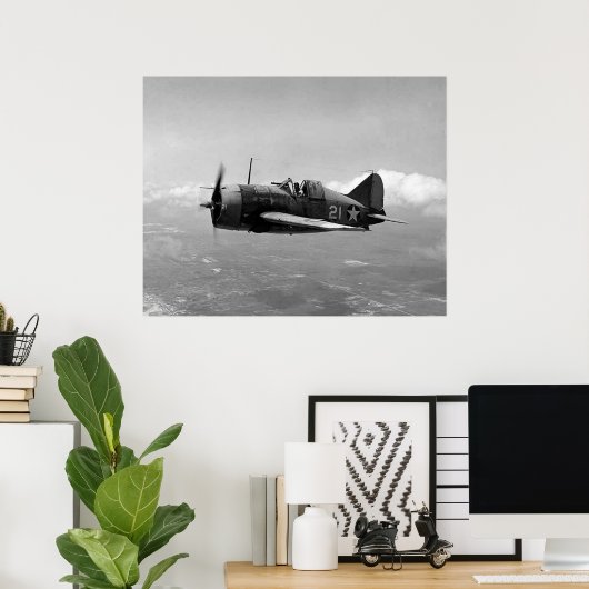 Brewster F2A Buffalo Poster (Heimbüro)
