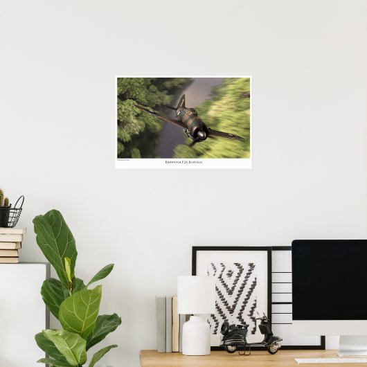 Brewster F2A Buffalo Poster (Heimbüro)