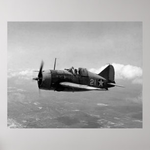 Brewster F2A Büffel Poster