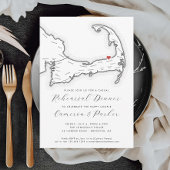 Brewster MA Lässig Hochzeit Probe Dinner Einladung