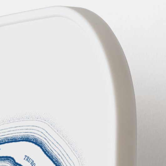 Brewster MA Map Navy Blue Monogram Pickleball Schläger (Linke Seite)