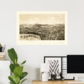 Brewster, NY Panoramic Map - 1887 Poster (Heimbüro)