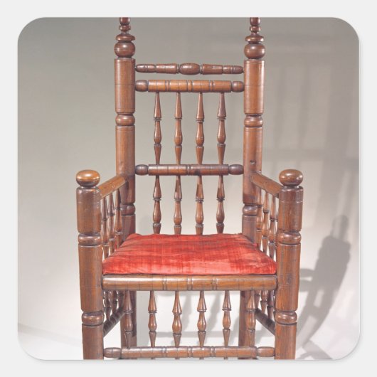 Brewster-Vorsitzende Quadratischer Aufkleber (Vorderseite)