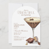 Brewtiful Espresso Martini Arched Abschluss Einladung (Vorderseite)
