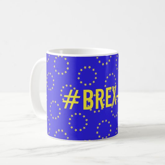 "#Brex-💩" Brexit Tasse (Vorderseite Links)