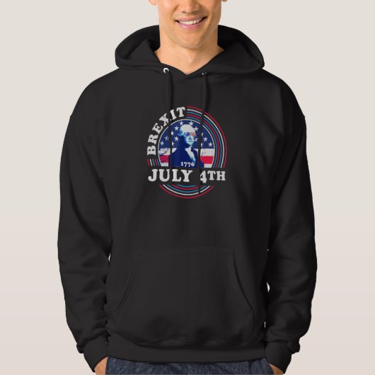 Brexit 1776 George Washington 4. Juli USA Inde Hoodie (Vorderseite)