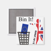 Brexit 31.01.2020 - Blätter des Vereinigten Königr Magnet (Vorderseite/Rückseite)