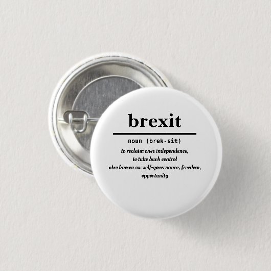 brexit Abzeichen Button (Vorne & Hinten)