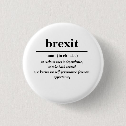 brexit Abzeichen Button (Vorderseite)
