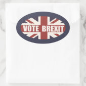 Brexit-Aufkleber wählen Ovaler Aufkleber (Tasche)