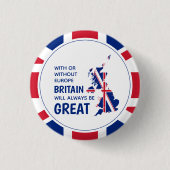 BREXIT Britain Always Great Patriotic Union Jack Button (Vorderseite)