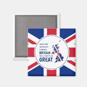 BREXIT Britain Always Great Patriotic Union Jack Magnet (Vorderseite/Rückseite)