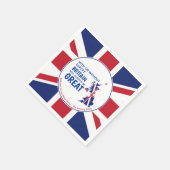 Brexit-BRITAIN IMMER GROSSES, individuelles Papier Serviette (Ecke)