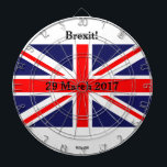 Brexit Briten Dartscheibe<br><div class="desc">Britischer Flaggenentwurf, handgemalt und mit dem Datum des Auslösens Artikels 50 gedruckt.</div>