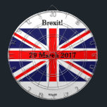 Brexit Briten Dartscheibe<br><div class="desc">Britischer Flaggenentwurf,  handgemalt und mit dem Datum des Auslösens Artikels 50 gedruckt.</div>