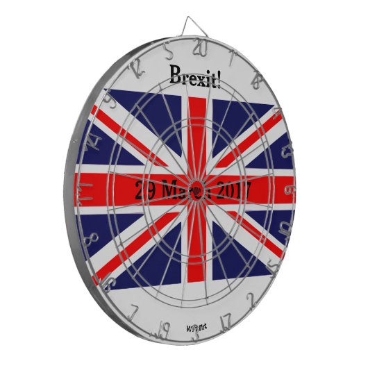 Brexit Briten Dartscheibe (Vorderseite Links)