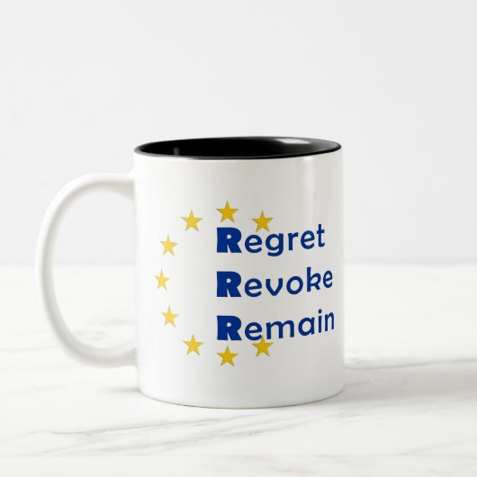 Brexit Entwurf Zweifarbige Tasse (Links)