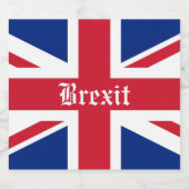 Brexit-Feier Schaumweinetikett (Einzelnes Label)
