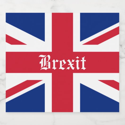Brexit-Feier Schaumweinetikett (Einzelnes Label)