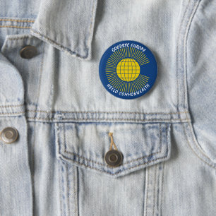 BREXIT Goodbye Europe Hallo COMMONWEALTY Button