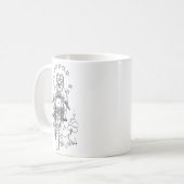 Brexit Hund, der Europa auf Motorrad beide Seiten Kaffeetasse (Vorderseite Links)