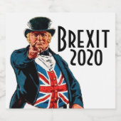 Brexit John Bull Schaumweinetikett (Einzelnes Label)