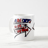 Brexit-Kaffee-Cup oder Tee-Tasse Kaffeetasse (Vorderseite Links)