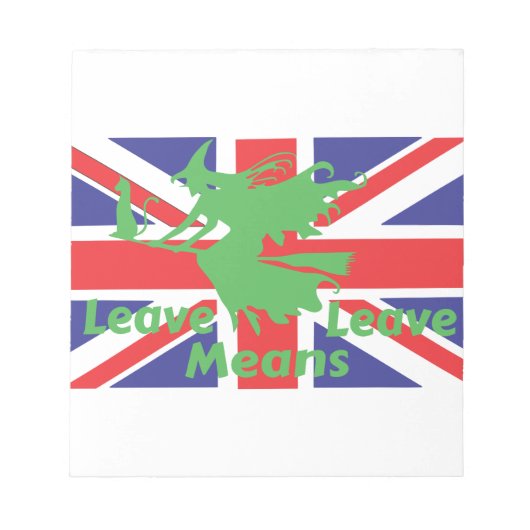 Brexit Notizblock (Vorderseite)
