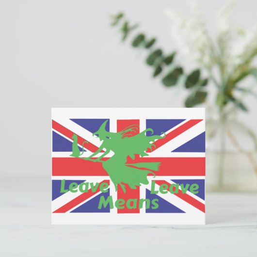 Brexit Postkarte (Stehend Vorderseite)