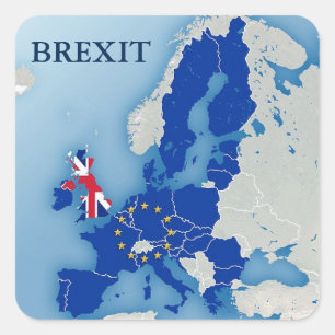 BREXIT QUADRATISCHER AUFKLEBER