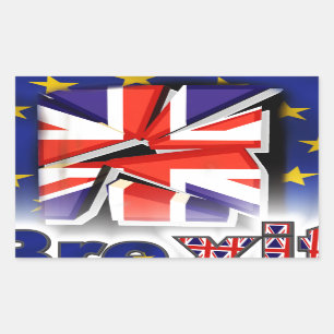 brexit rechteckiger aufkleber