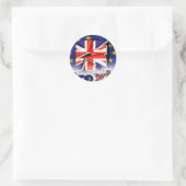 Brexit Runder Aufkleber (Tasche)