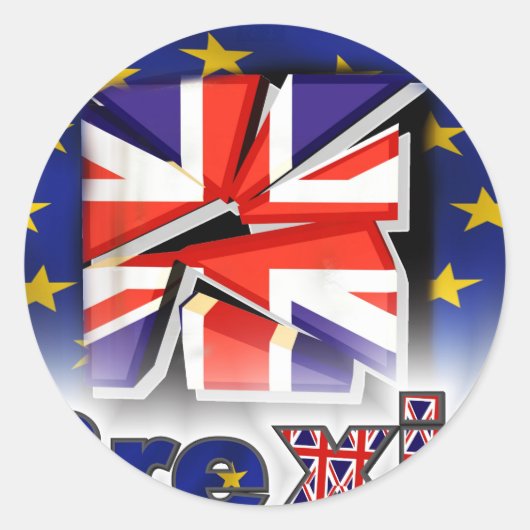 Brexit Runder Aufkleber (Vorderseite)