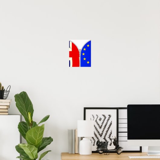 Brexit UK EU Split Zipper Poster (Heimbüro)