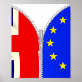 Brexit UK EU Split Zipper Poster (Vorne)