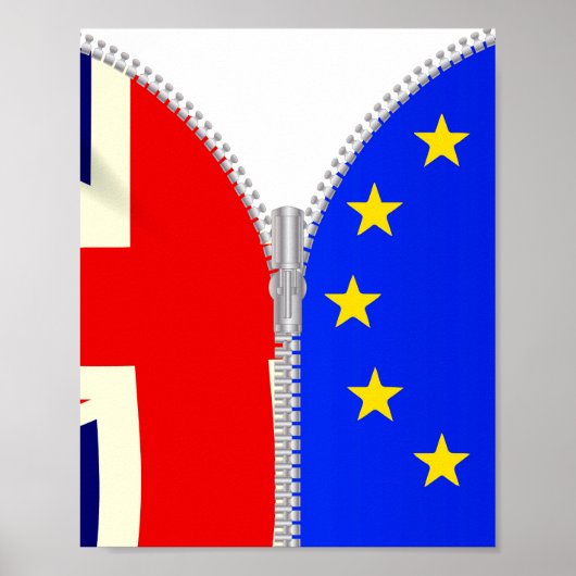Brexit UK EU Split Zipper Poster (Vorne)