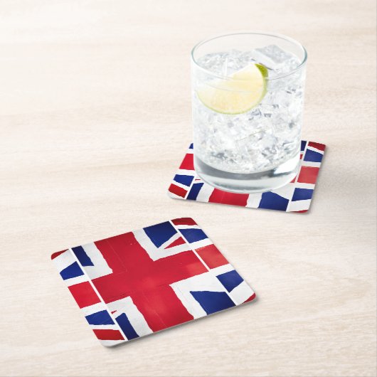 Brexit UK Rechteckiger Pappuntersetzer (Vor Ort)