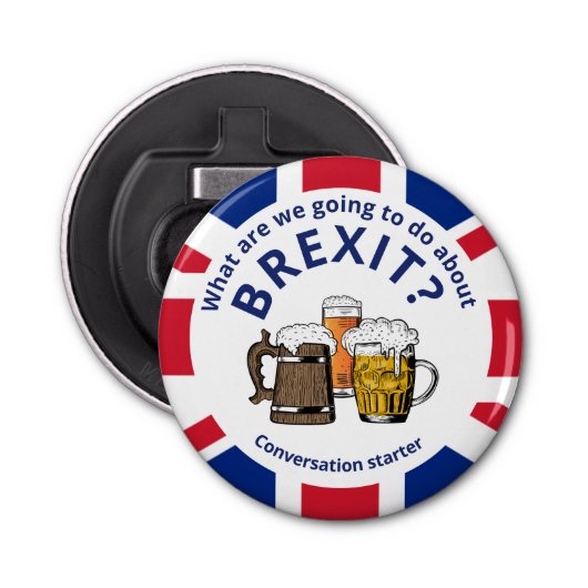 BREXIT Union Jack Conversation Starter Flaschenöffner (Vorderseite)