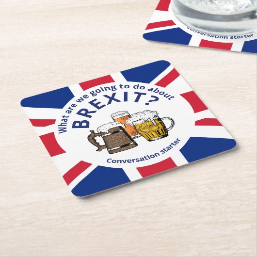 BREXIT Union Jack Conversation Starter Rechteckiger Pappuntersetzer (angewinkelt)