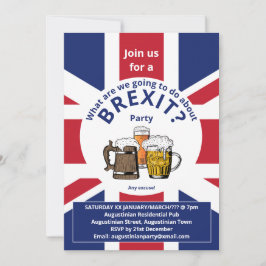 BREXIT Union Jack Great Britain Fun Party Einladung
