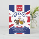 BREXIT Union Jack Great Britain Fun Party Einladung (Stehend Vorderseite)