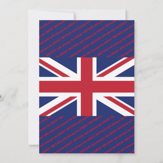 BREXIT Union Jack Great Britain Fun Party Einladung (Rückseite)