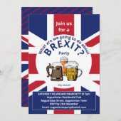 BREXIT Union Jack Great Britain Fun Party Einladung (Vorne/Hinten)