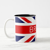 BREXIT UNION JACK - HOCHWERTIGES BILD ZWEIFARBIGE TASSE (Links)