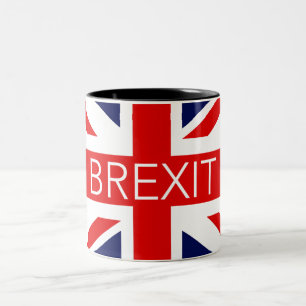 BREXIT UNION JACK - HOCHWERTIGES BILD ZWEIFARBIGE TASSE